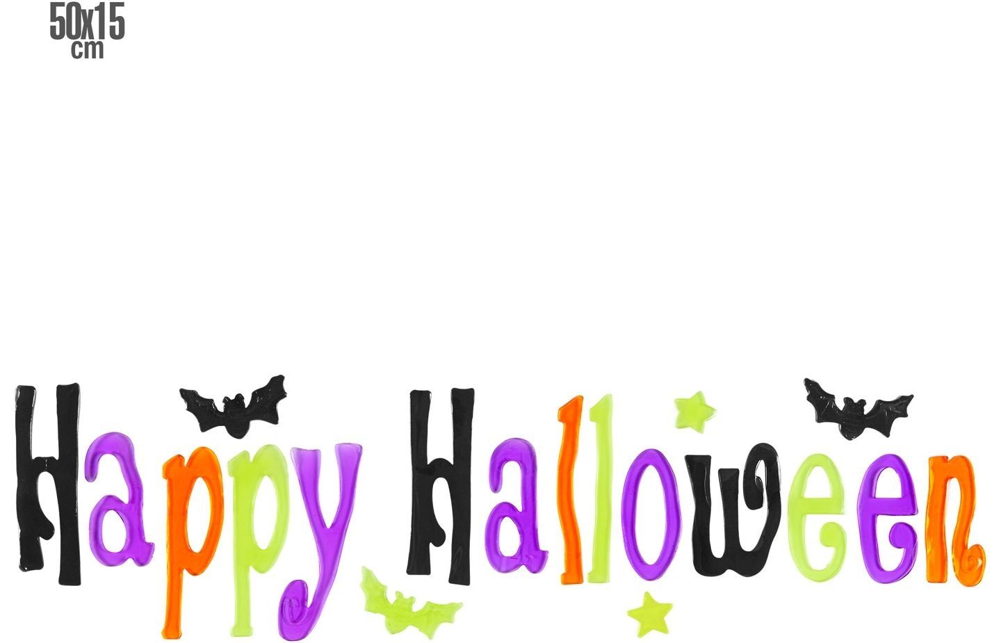 Raamstickers happy halloween gel