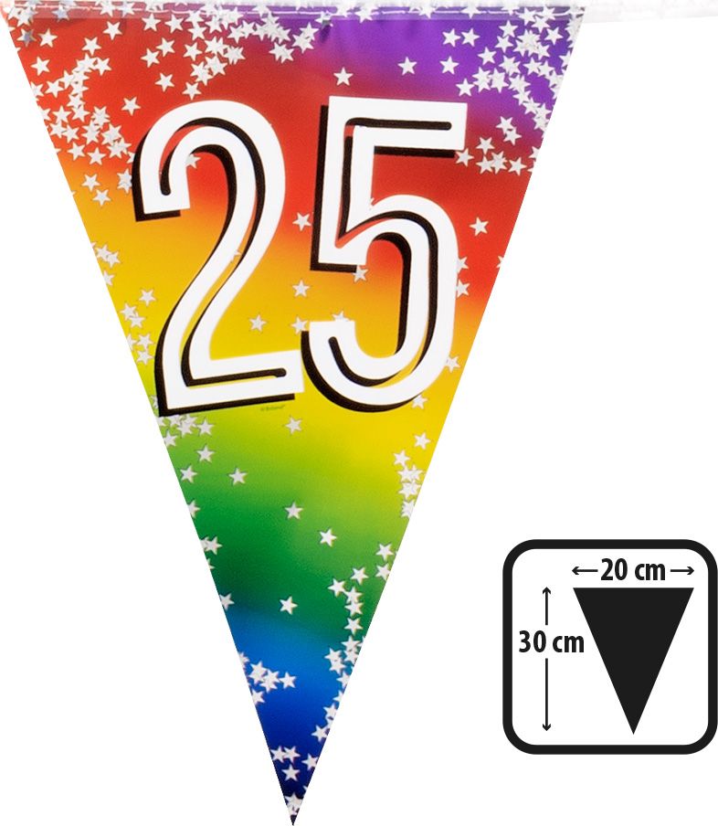 Rainbow vlaggenlijn verjaardag 25 jaar