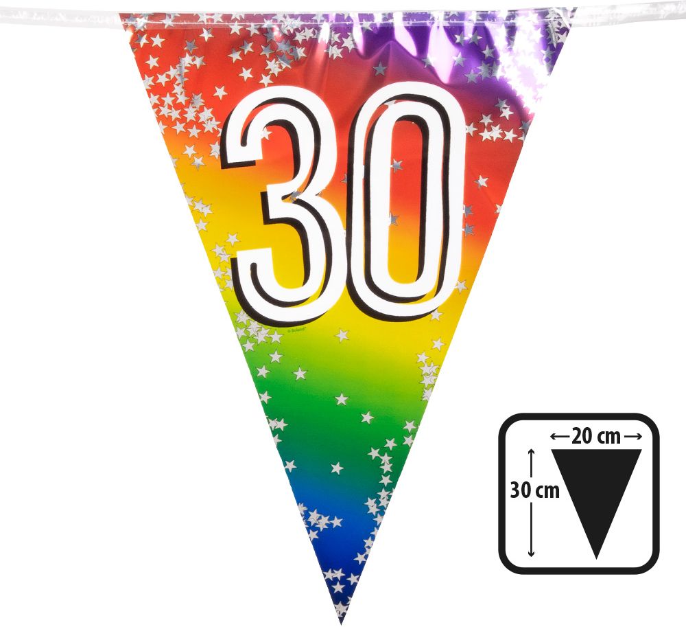 Rainbow vlaggenlijn verjaardag 30 jaar