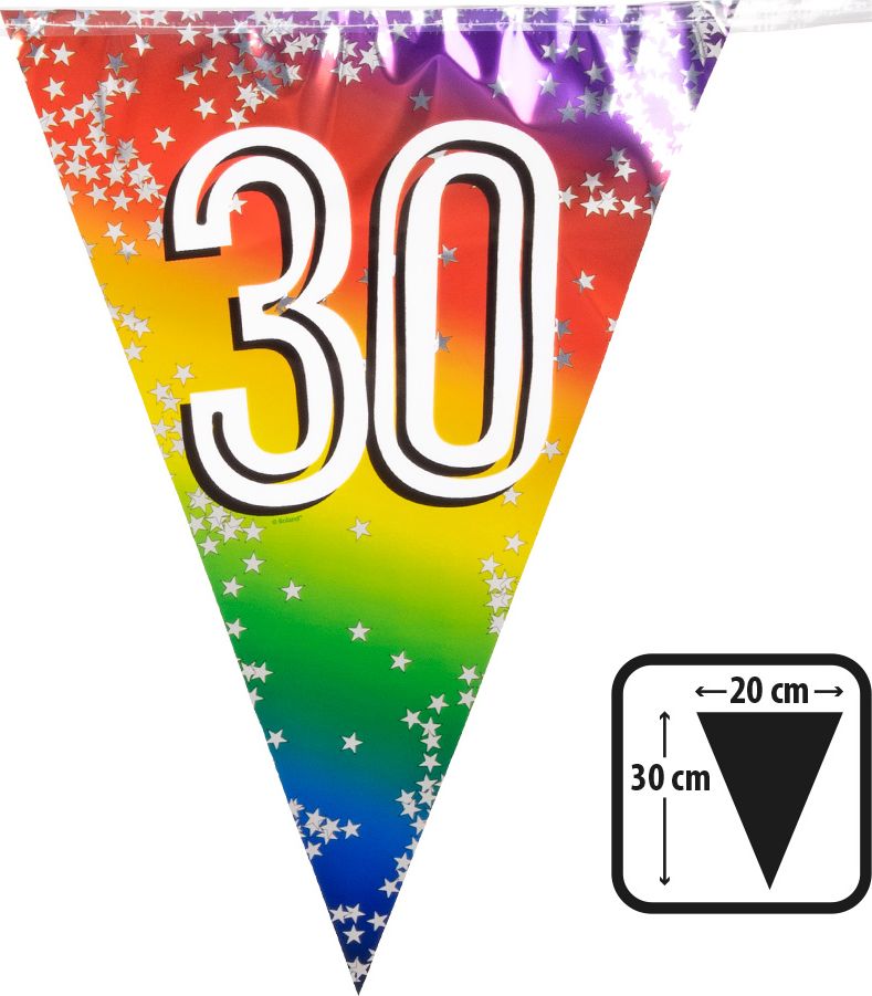 Rainbow vlaggenlijn verjaardag 30 jaar