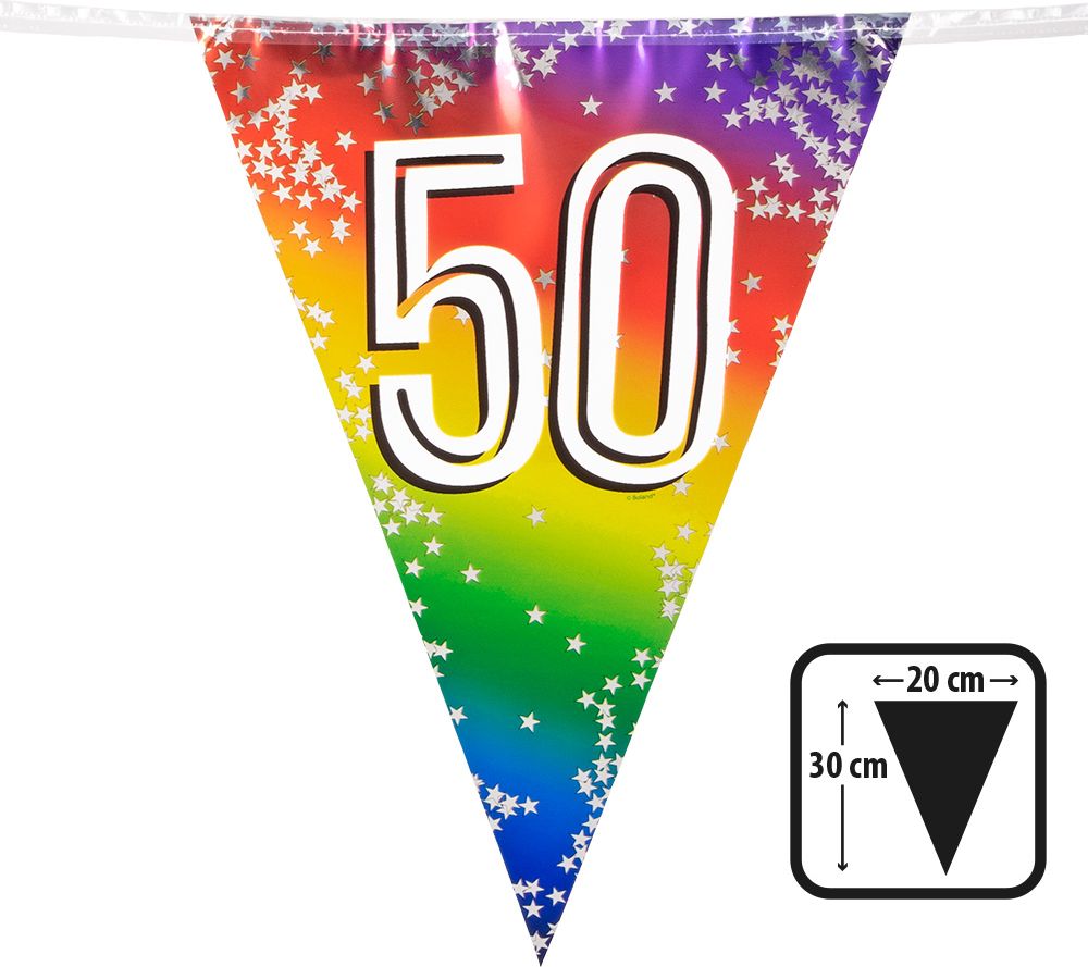 Rainbow vlaggenlijn verjaardag 50 jaar