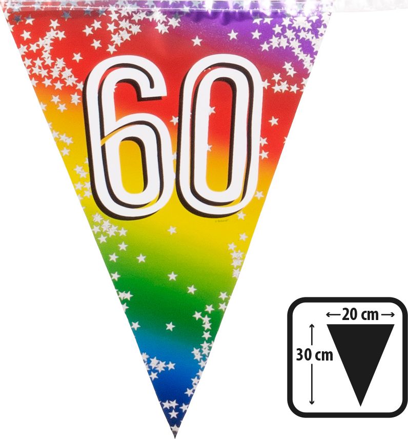 Rainbow vlaggenlijn verjaardag 60 jaar