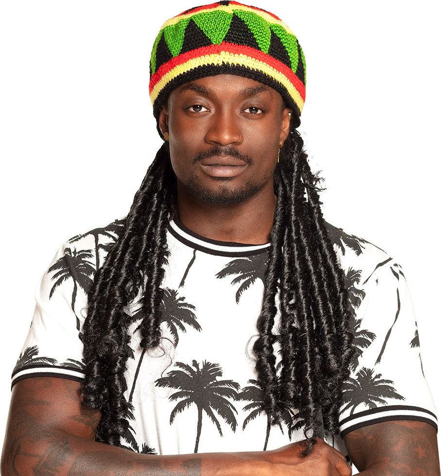 Rasta muts met dreadlocks