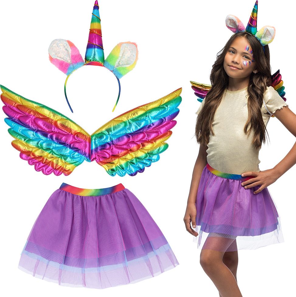 Regenboog Eenhoorn Accessoireset 3-Delig