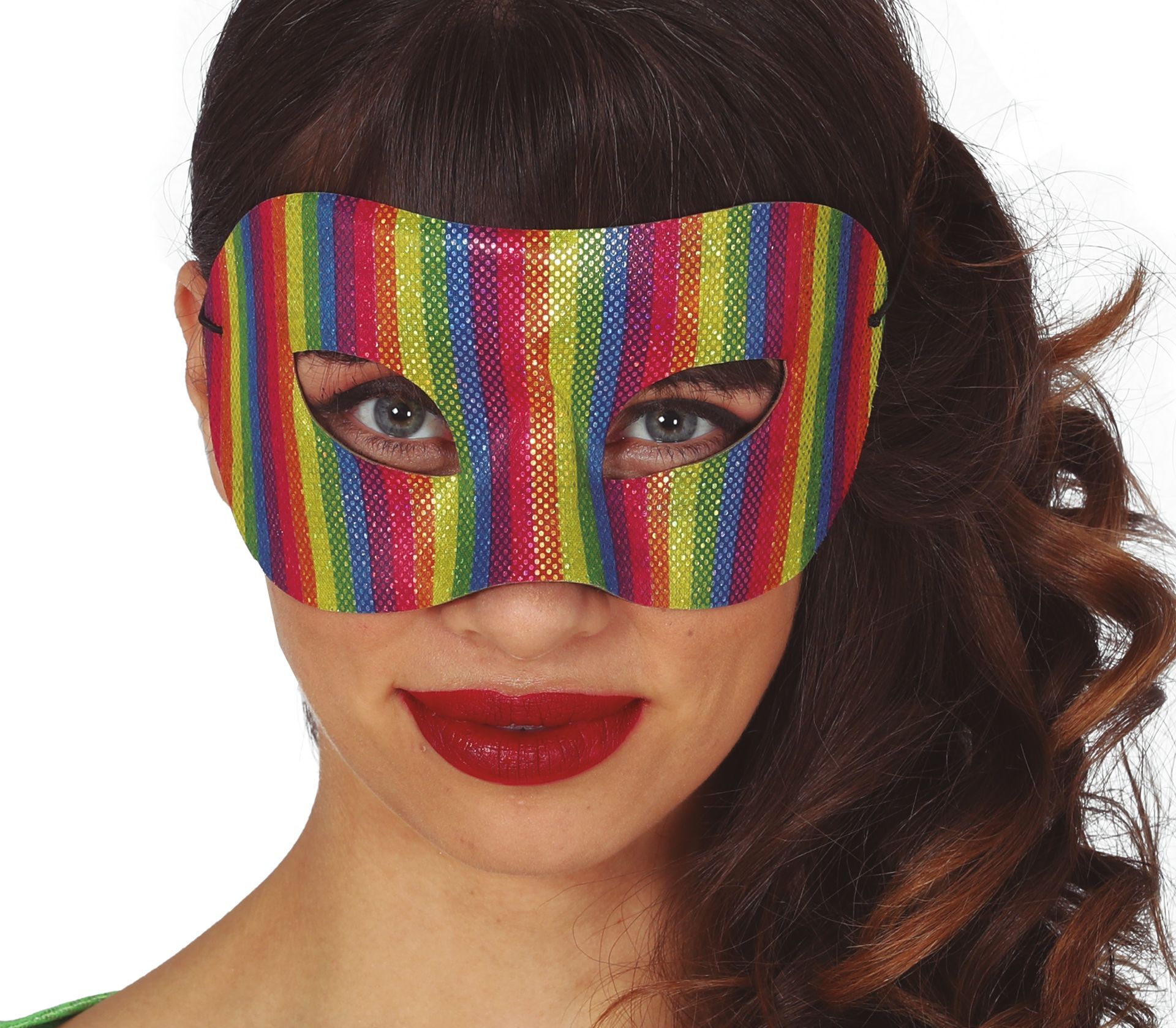 Regenboog oogmasker gestreept