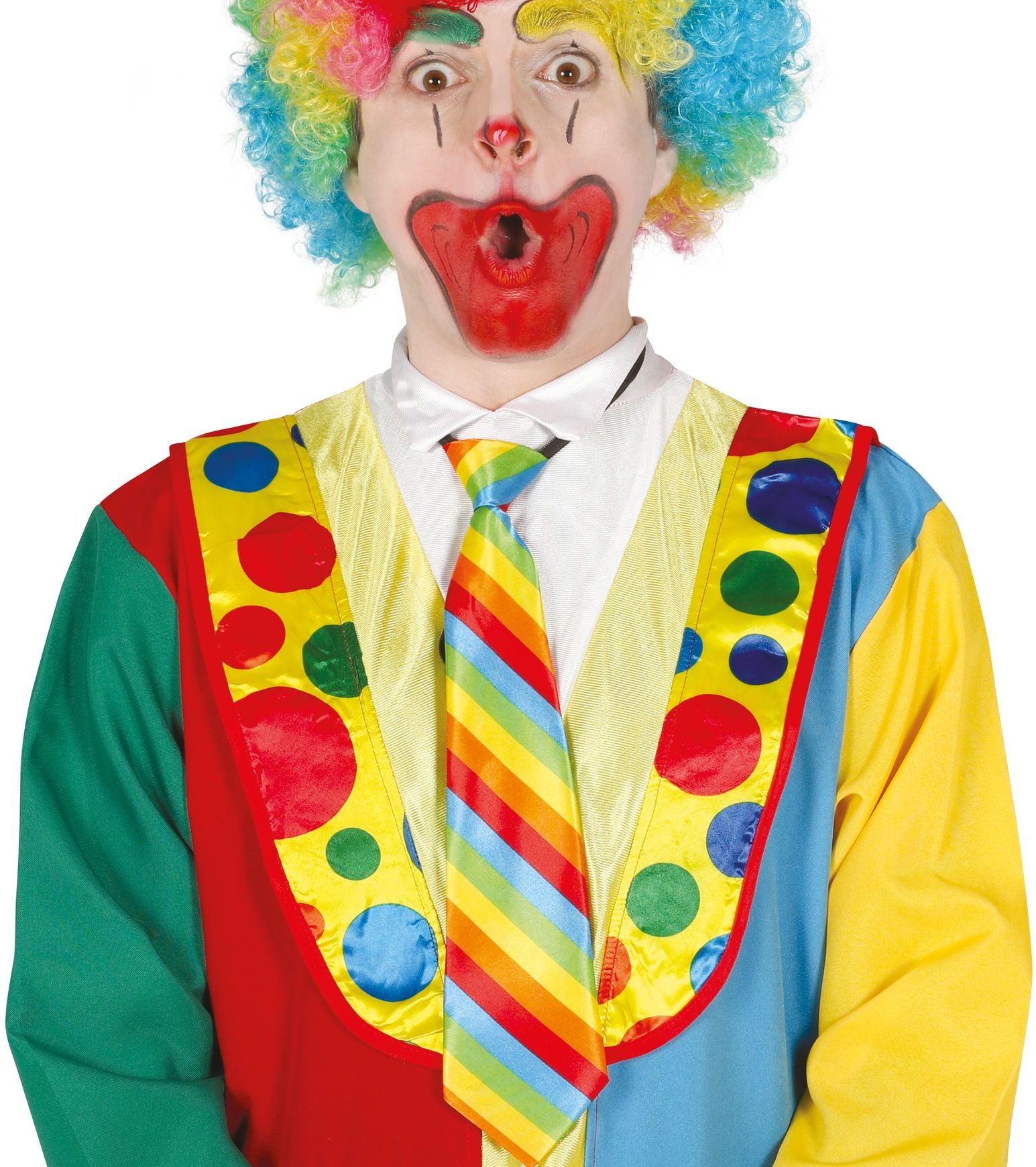Regenboog stropdas clown