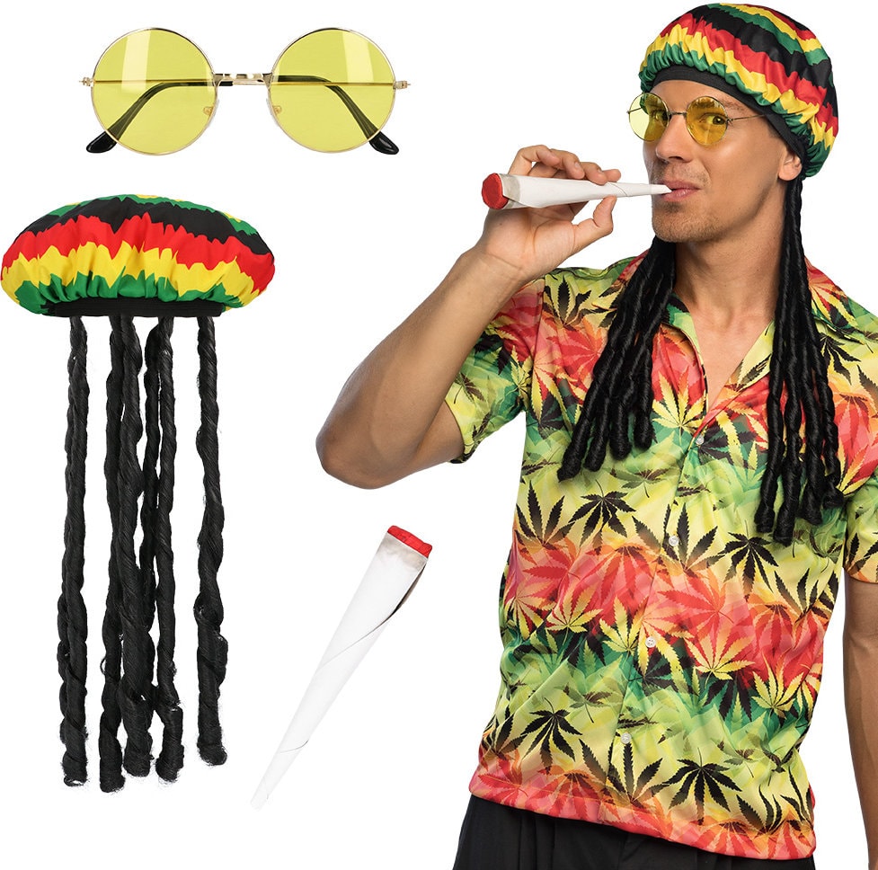 Reggae Bob Marley Verkleedset Heren