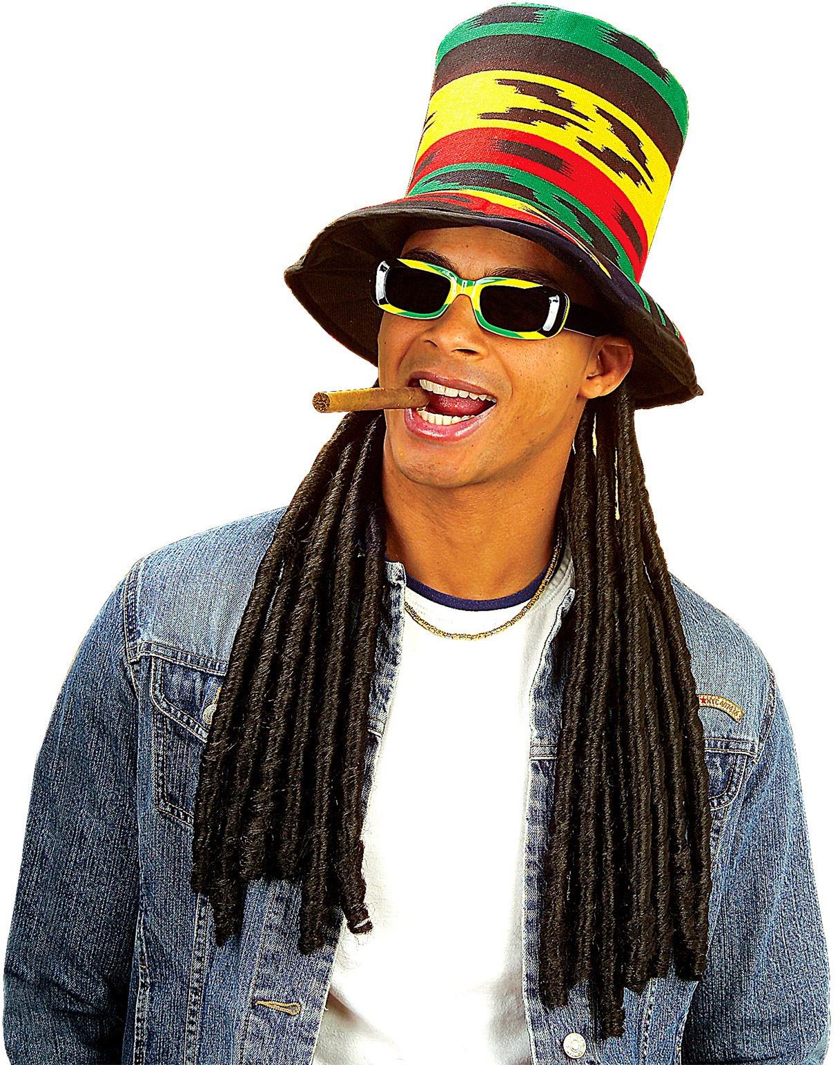 Reggae hoed met dreadlocks