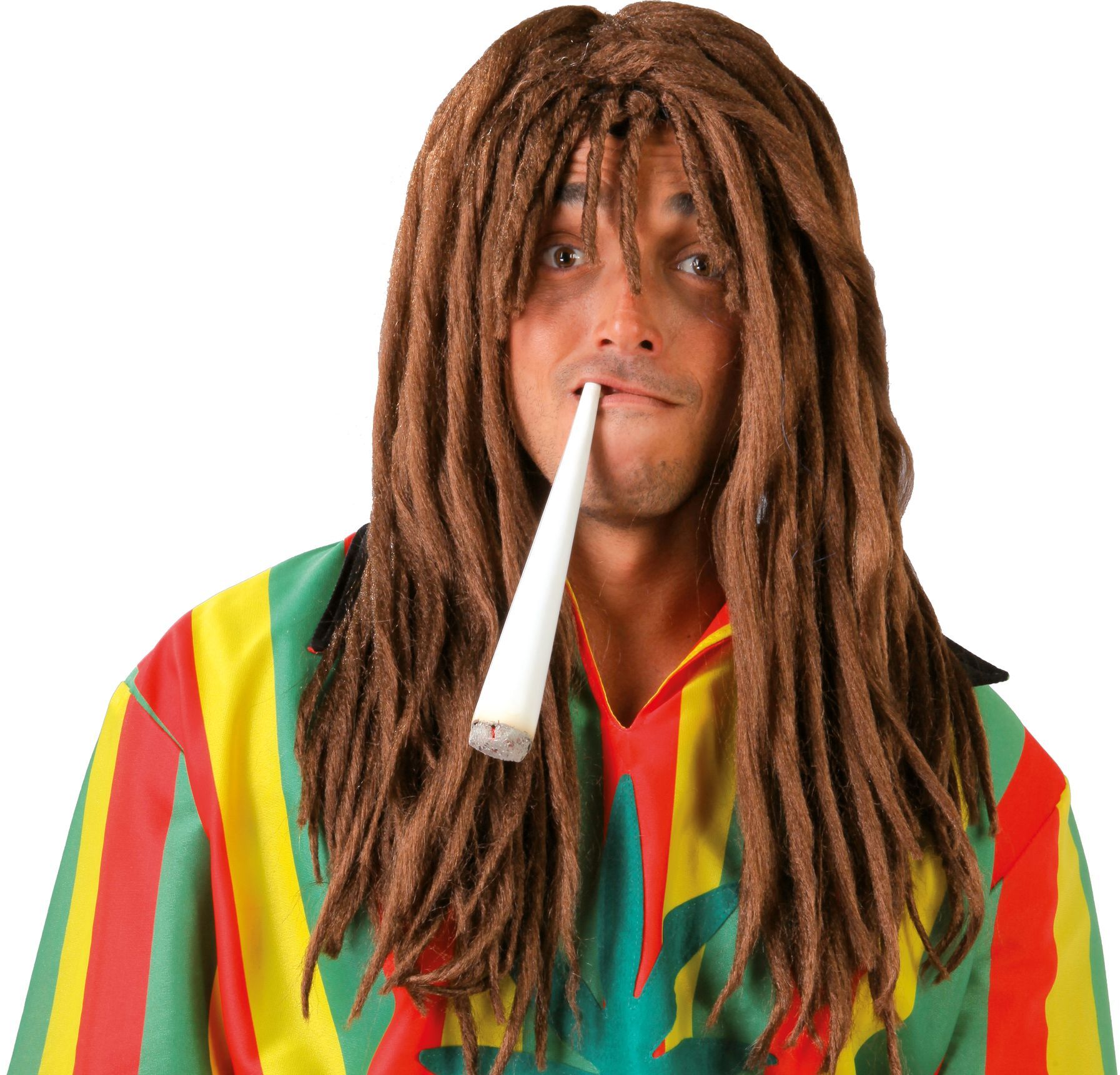 Reggae rasta pruik bruin