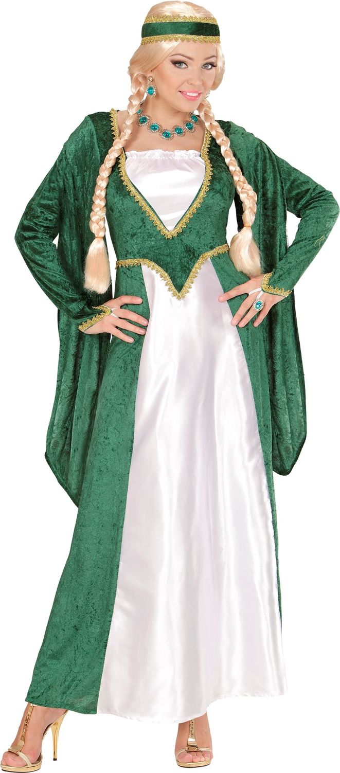 Renaissance koningin jurk groen