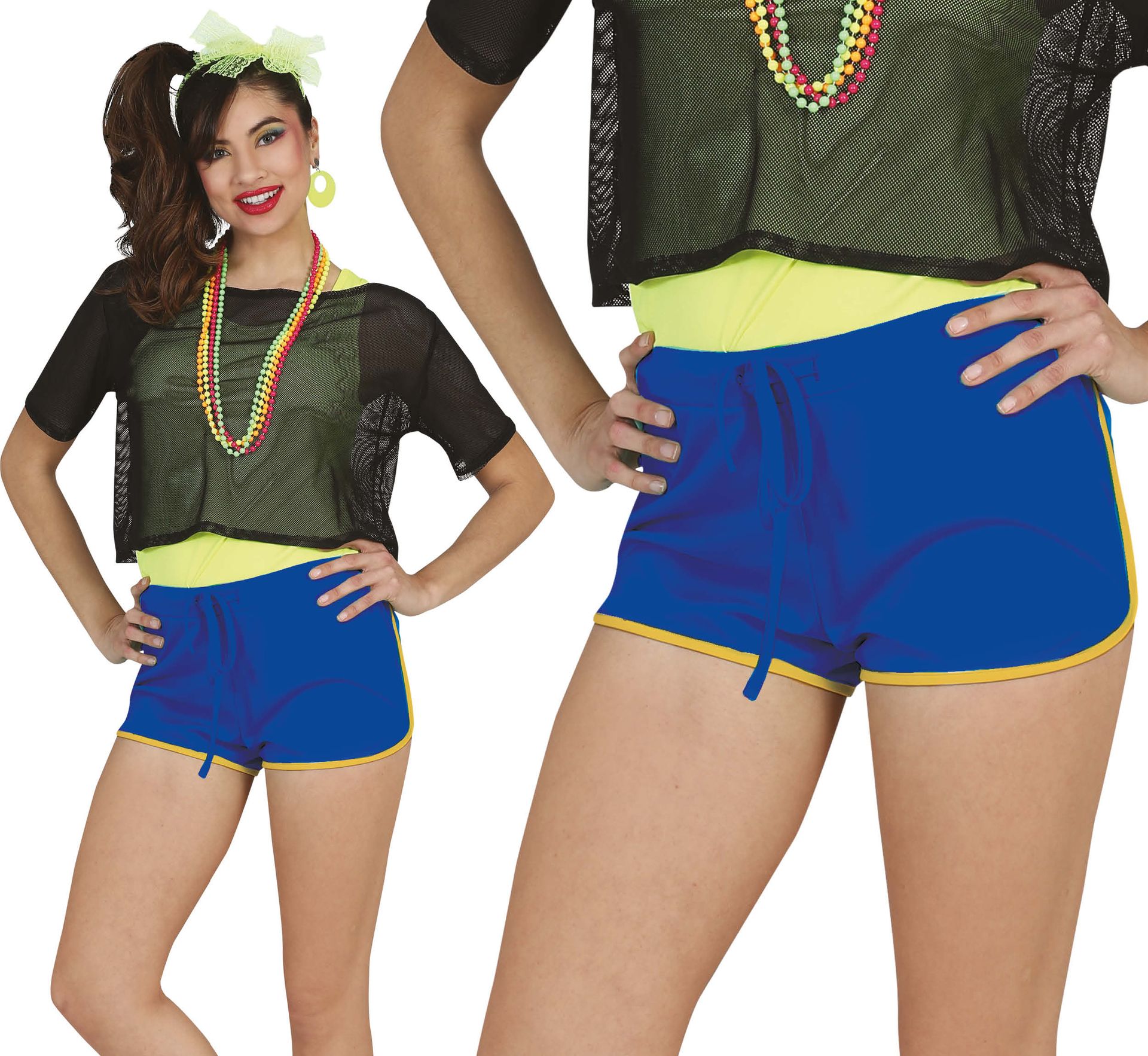Retro 80's Blauw Sportbroekje Dames