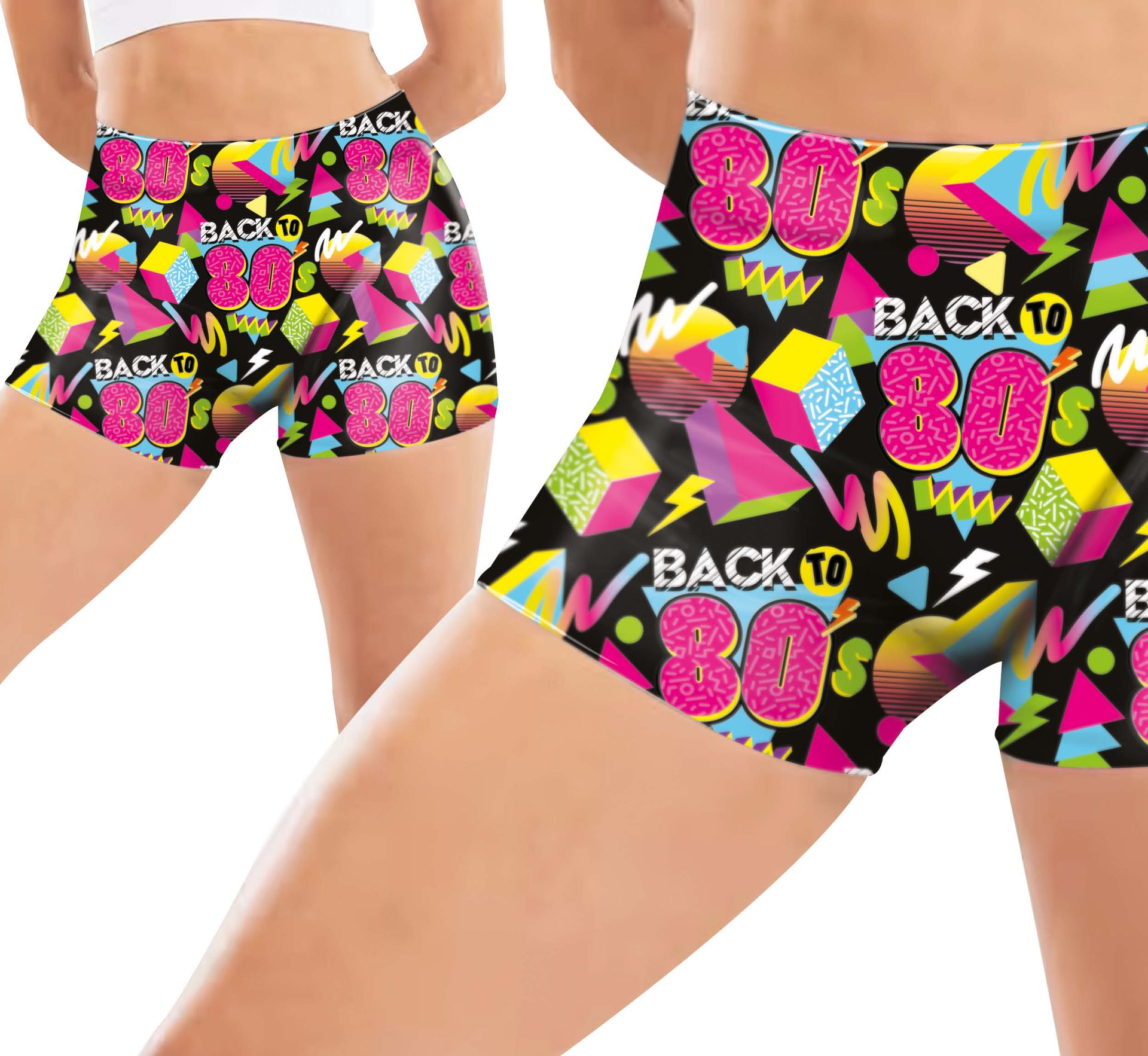 Retro 90's Broek & Rok in Meerkleurig Design