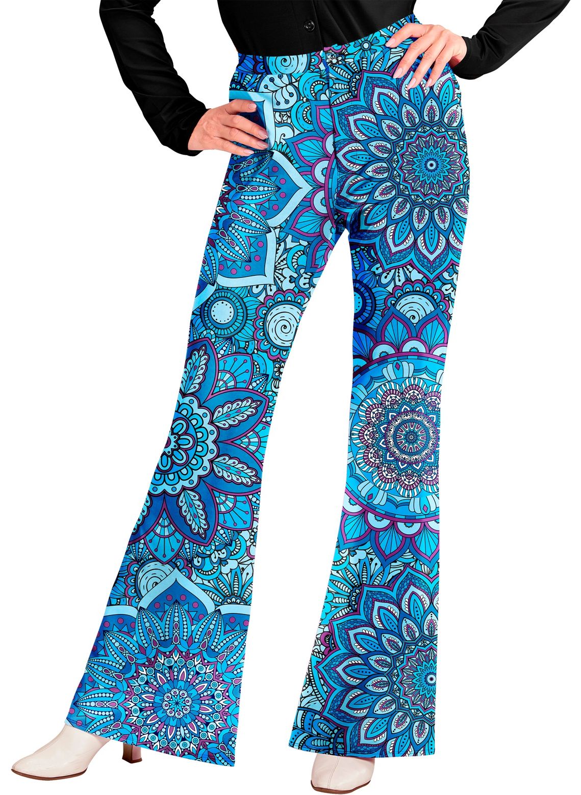 Retro broek blauw vrouwen