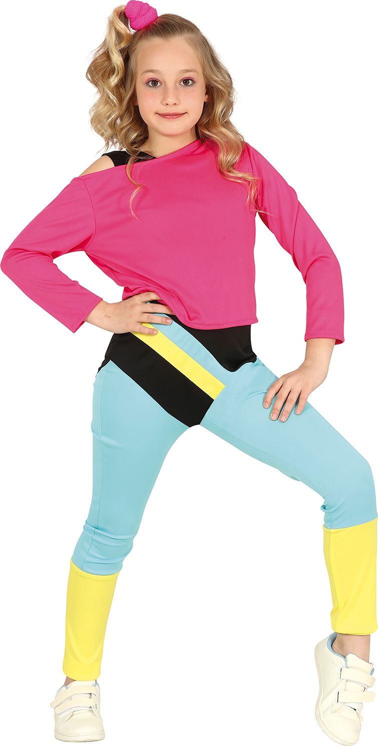 Retro foute fitness outfit meisjes