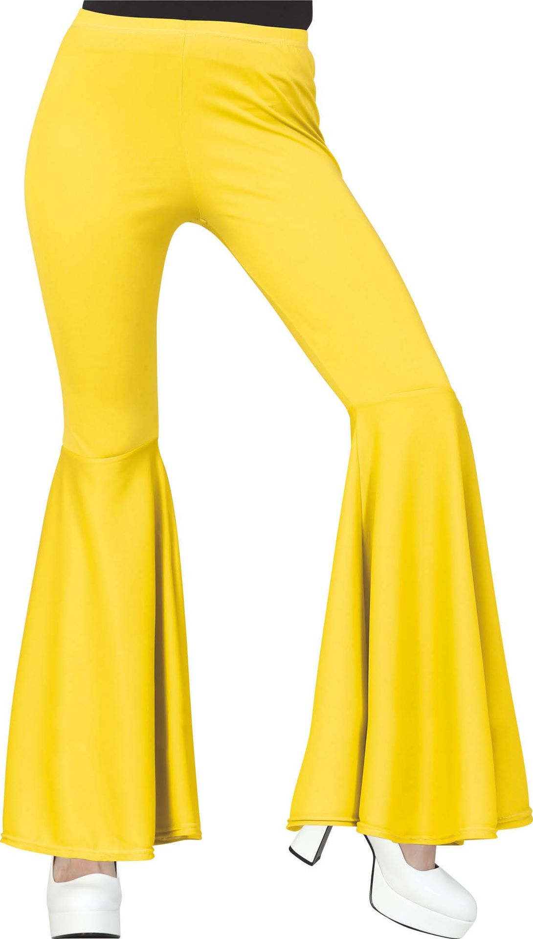 Retro Gele Flare Broek met Stretch Jaren '70