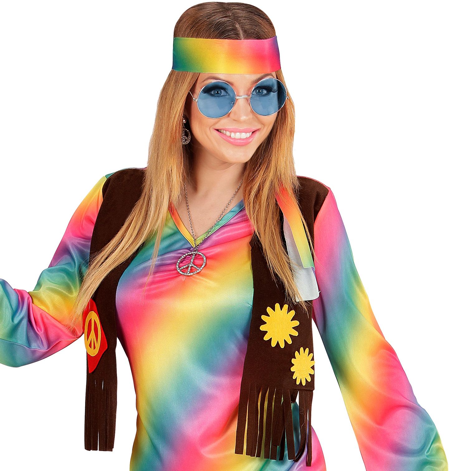 Retro hippie bril blauw