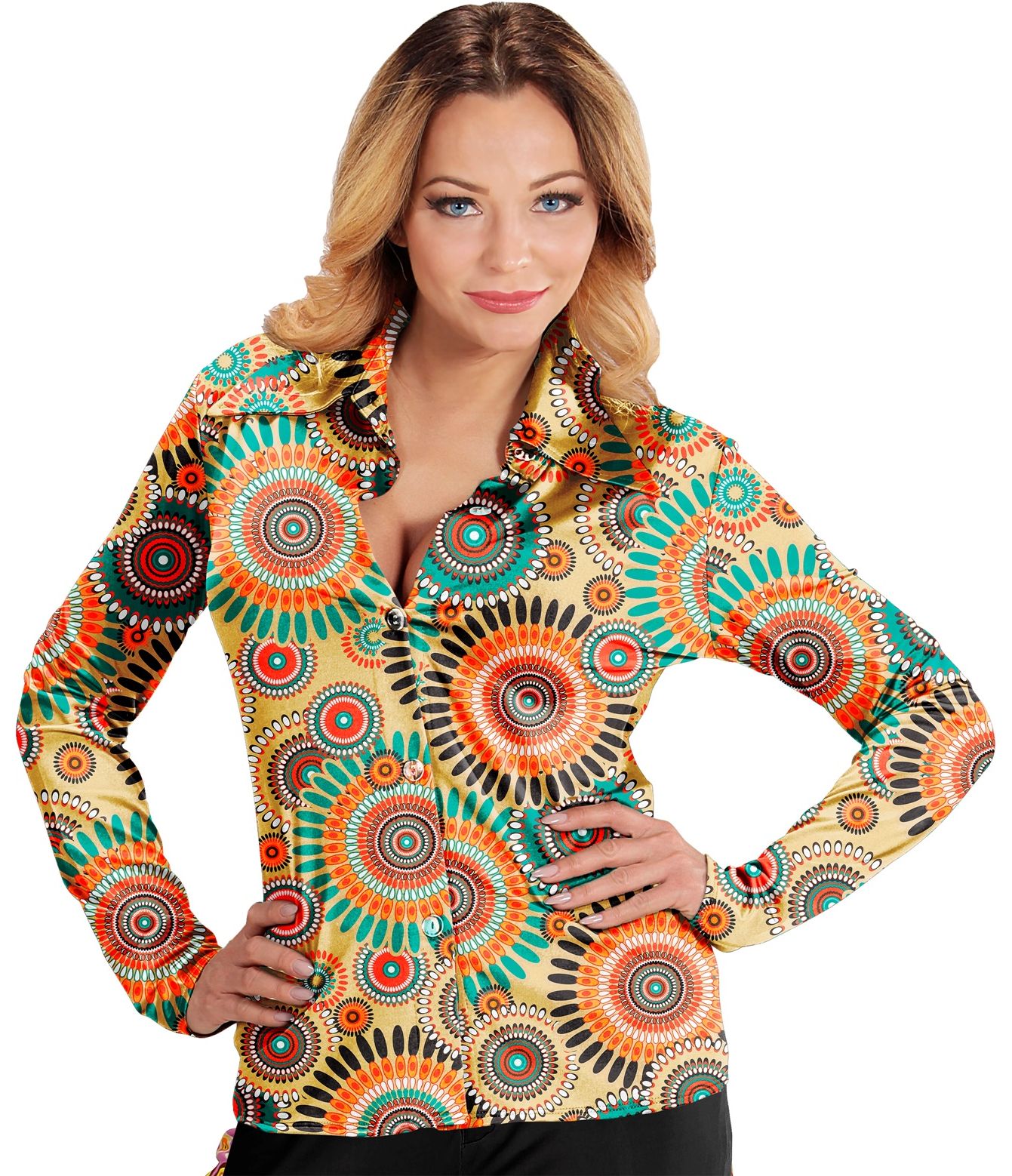 Retro hippie style blouse vrouwen