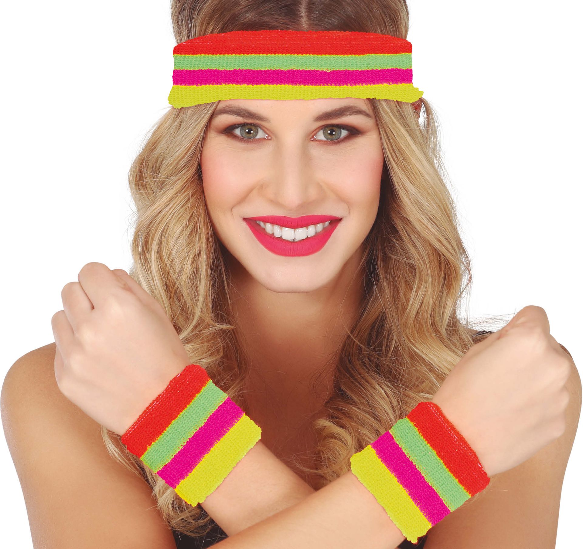 Retro Hoofdband en Polsbanden Set