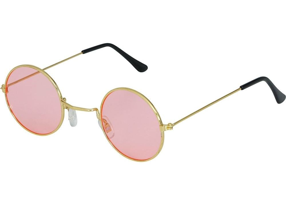 Retro Roze Hippie Gleine Glazen Zonnebril
