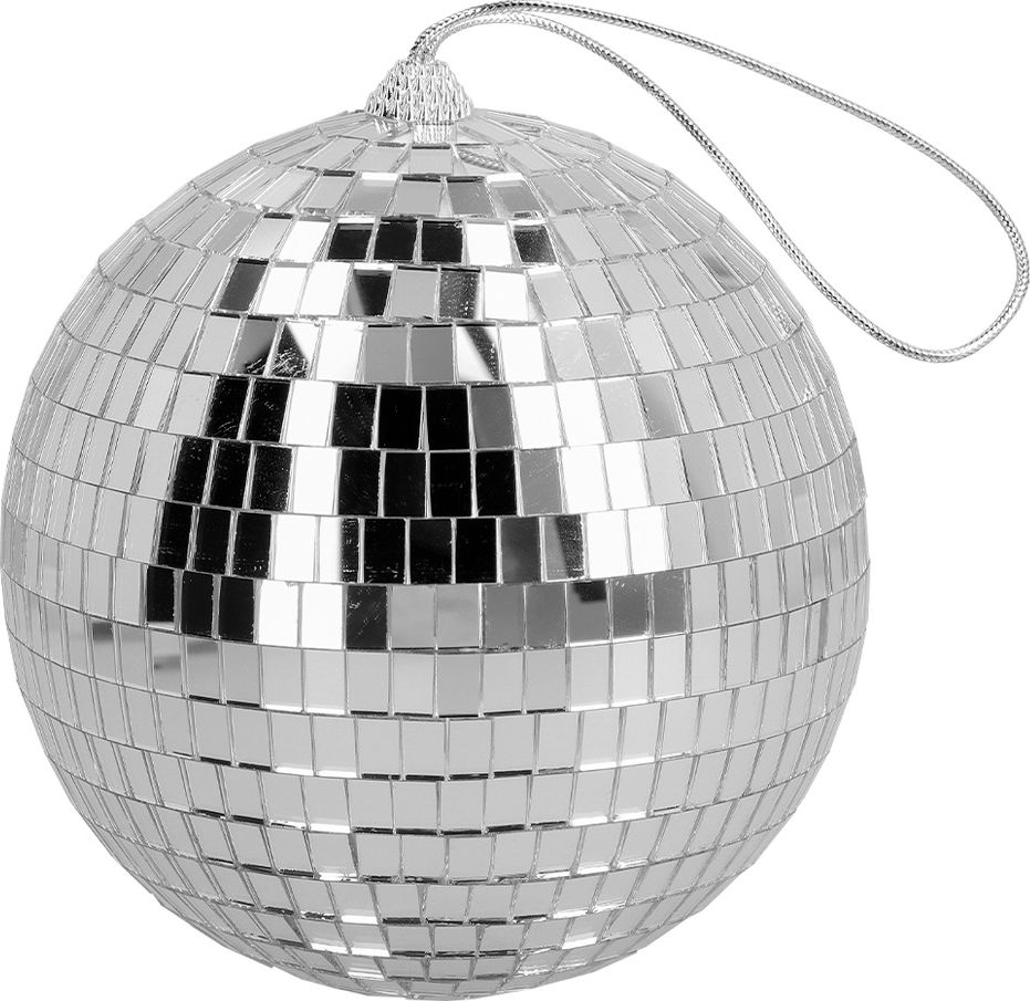 Retro Zilveren Discobal 15 cm