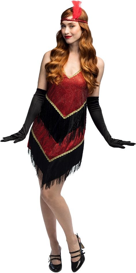 Roaring Twenties Charleston Jurk Dames Rood