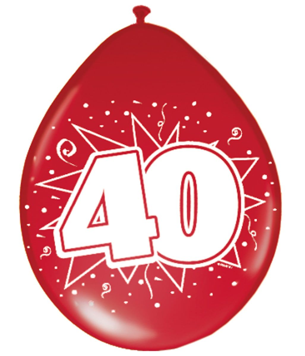 Robijn rode jubileum verjaardag ballonnen 40 jaar