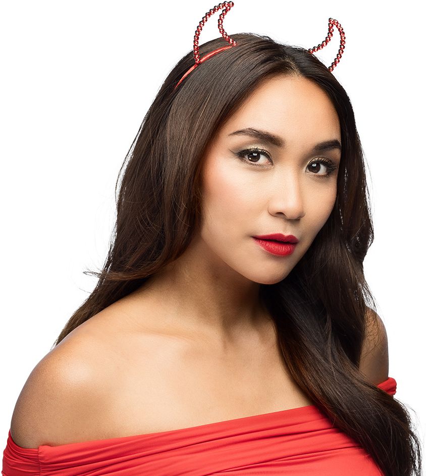 Rode Diamantjes Tiara Duivel