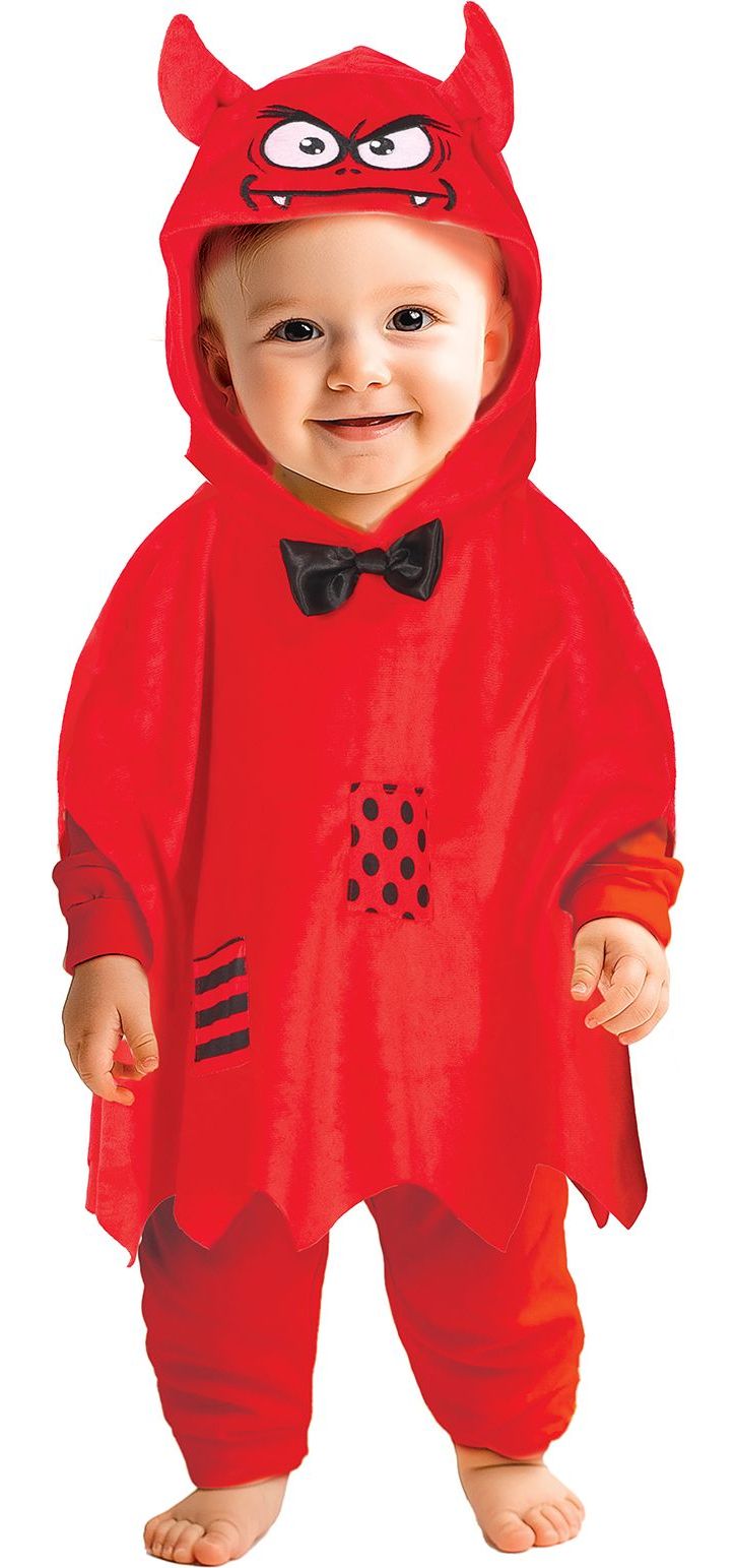Rode Duivel Halloween Baby Poncho