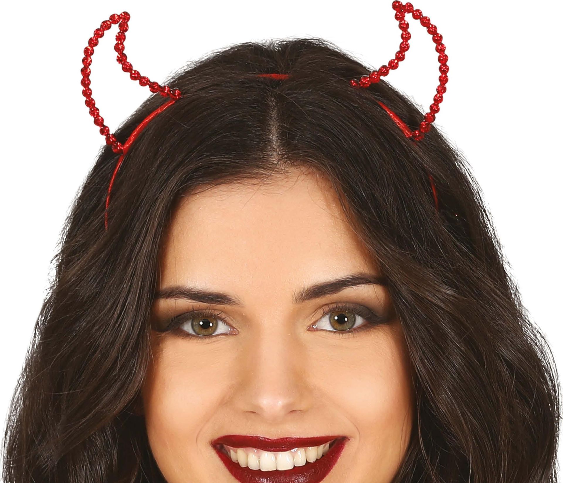 Rode duivel horen steentjes haarband halloween