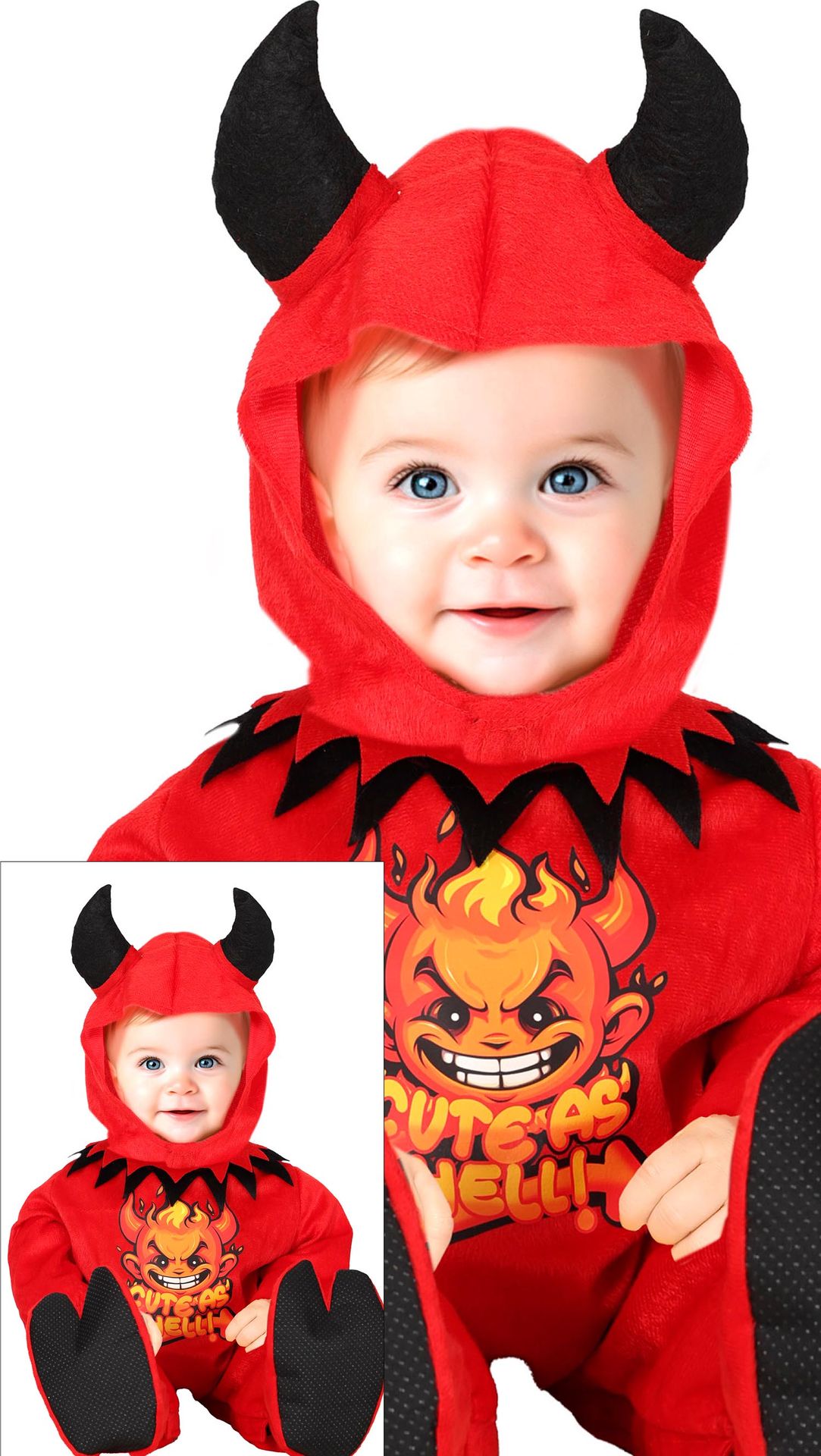 Rode duivel kostuum halloween baby