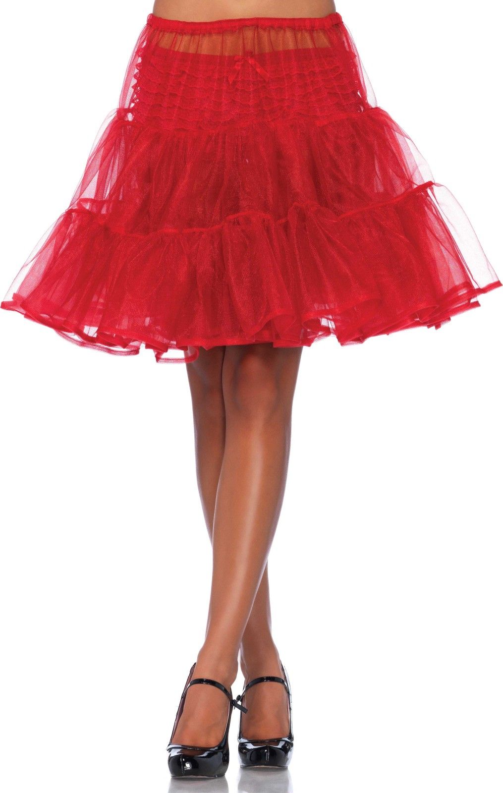 Rode glimmende petticoat