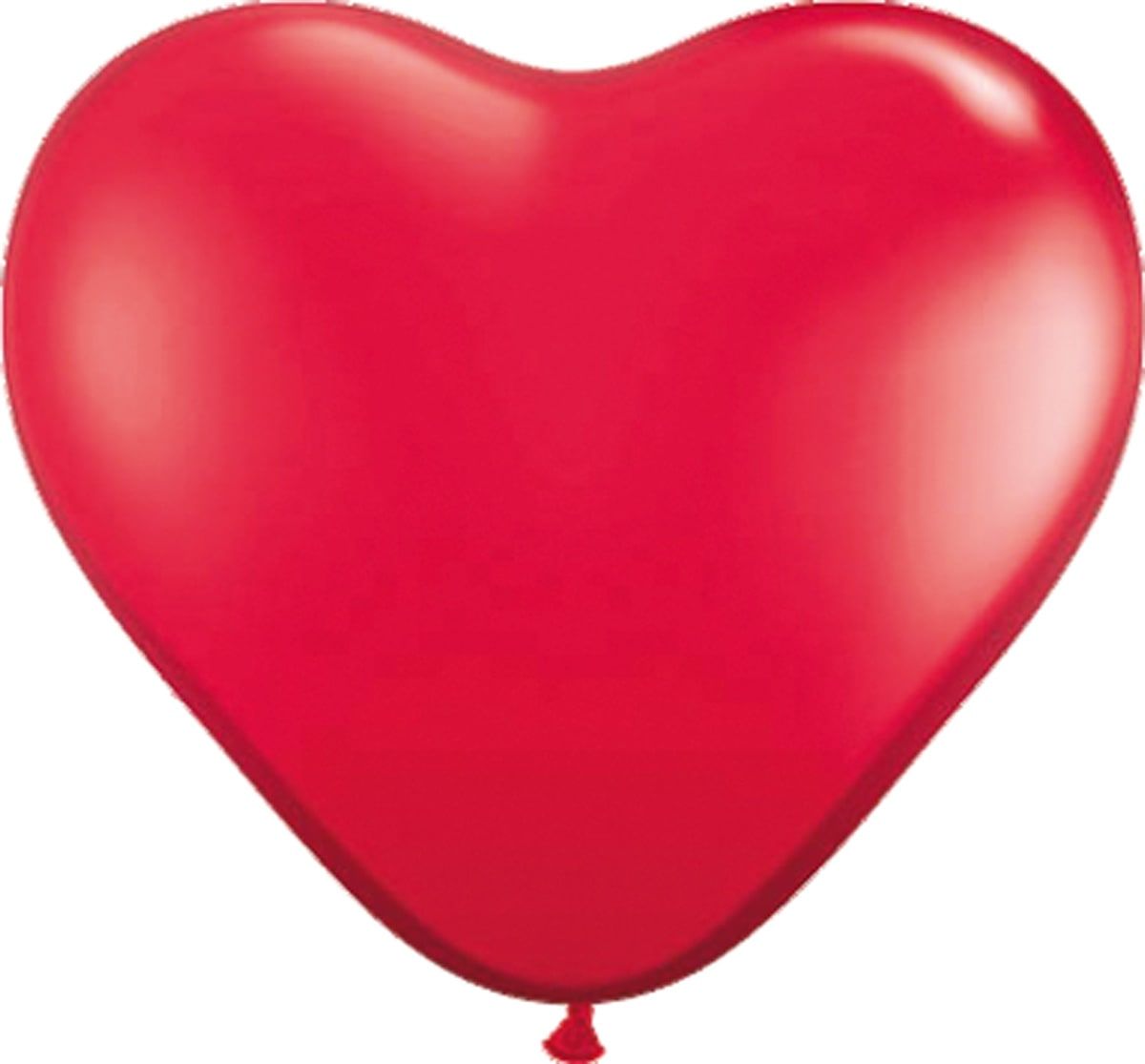 Rode hartvormige ballonnen 8 stuks