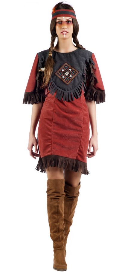 Rode Indianen jurk Denale