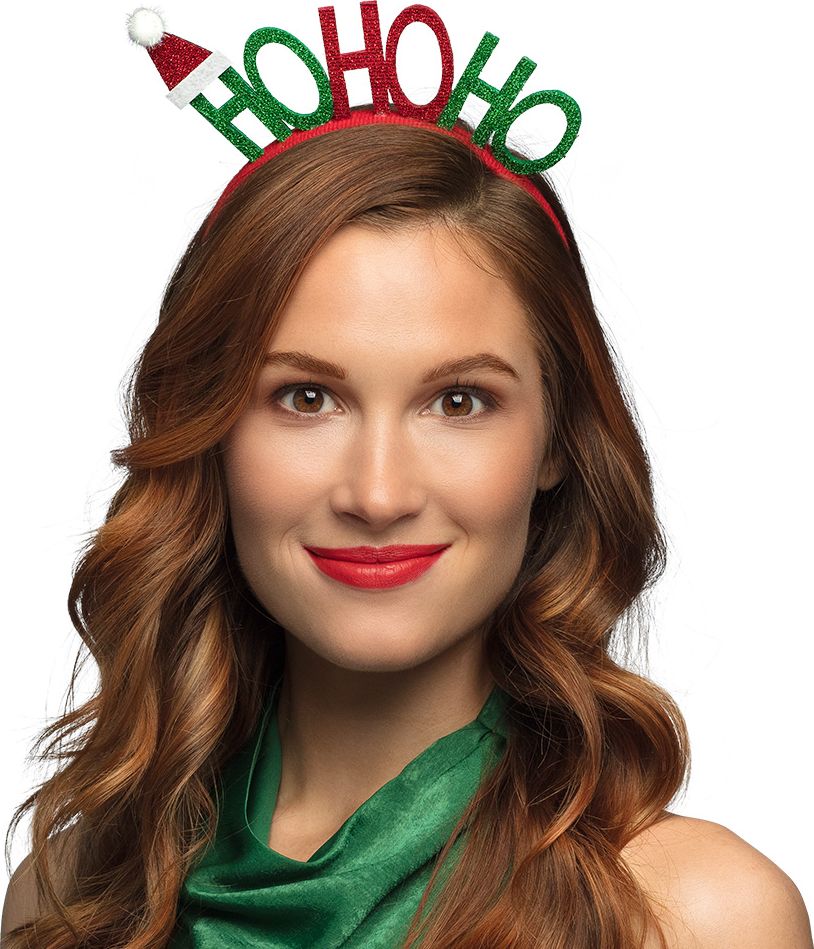 Rode Kerst Tiara Hohoho