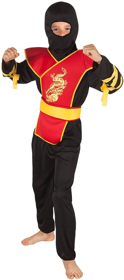 Rode ninja krijger outfit jongens