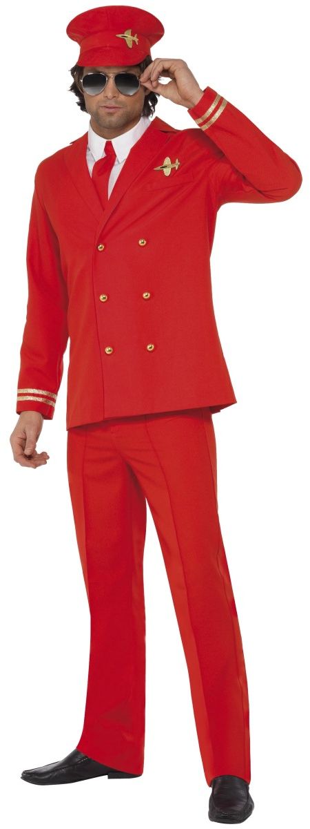 Rode piloot outfit man