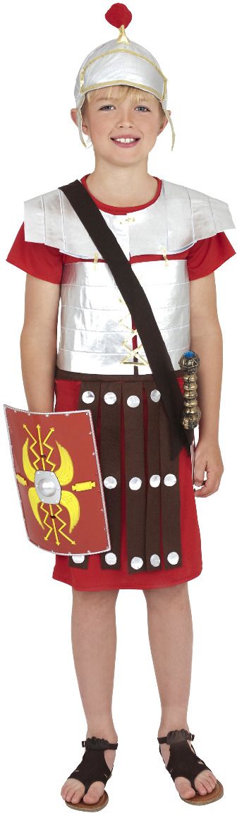 Rode romeinse krijger outfit
