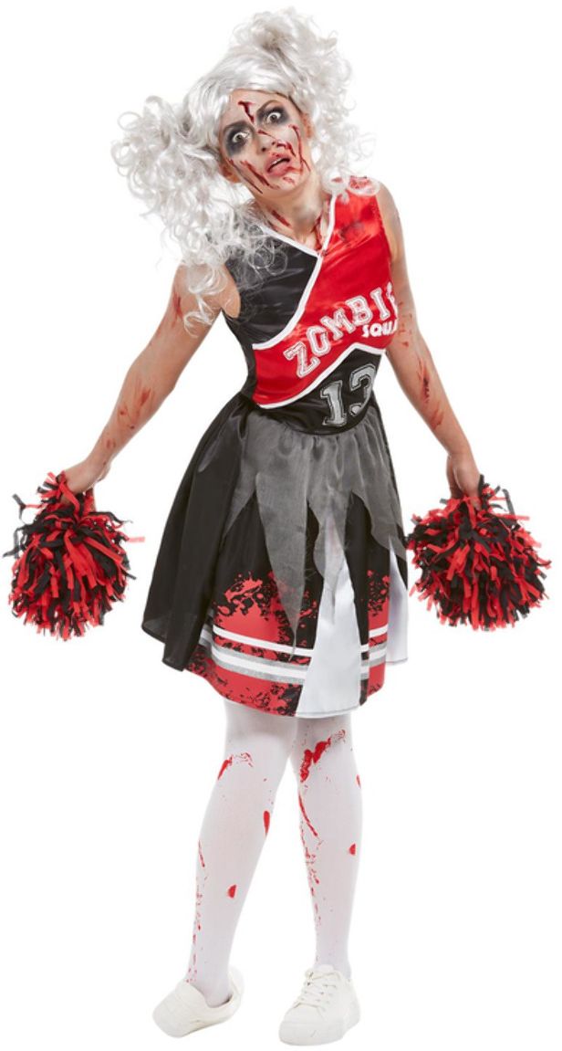 Rode zombie pakje cheerleader
