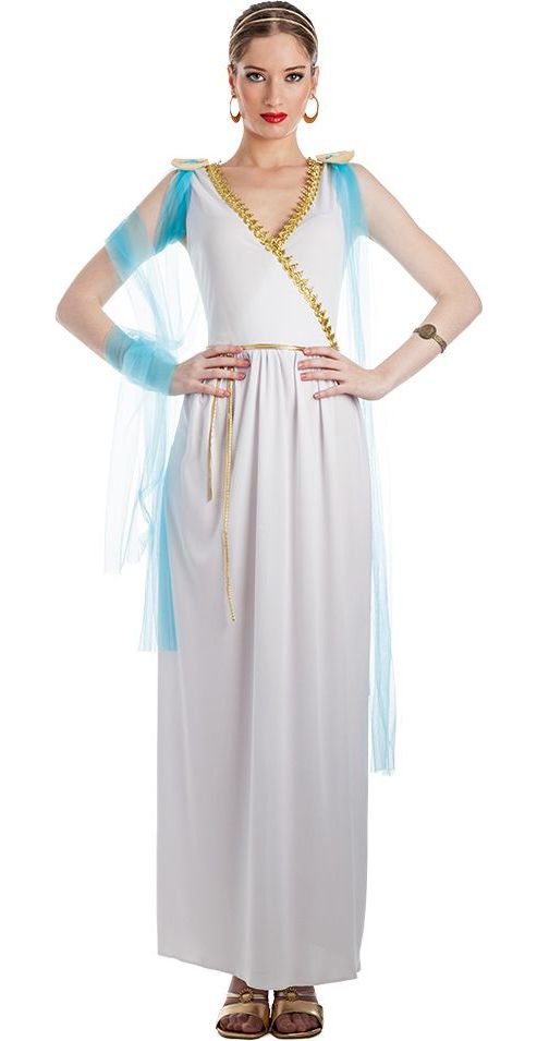 Romeinse Godin Jurk Wit Dames
