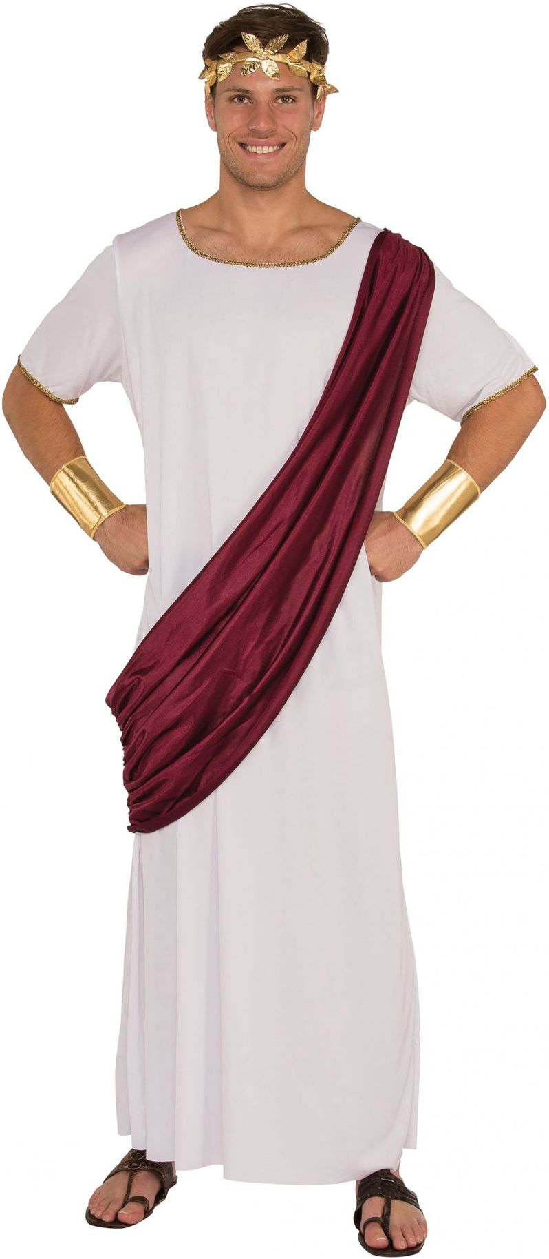 Romeinse Toga Wit Kostuum Heren
