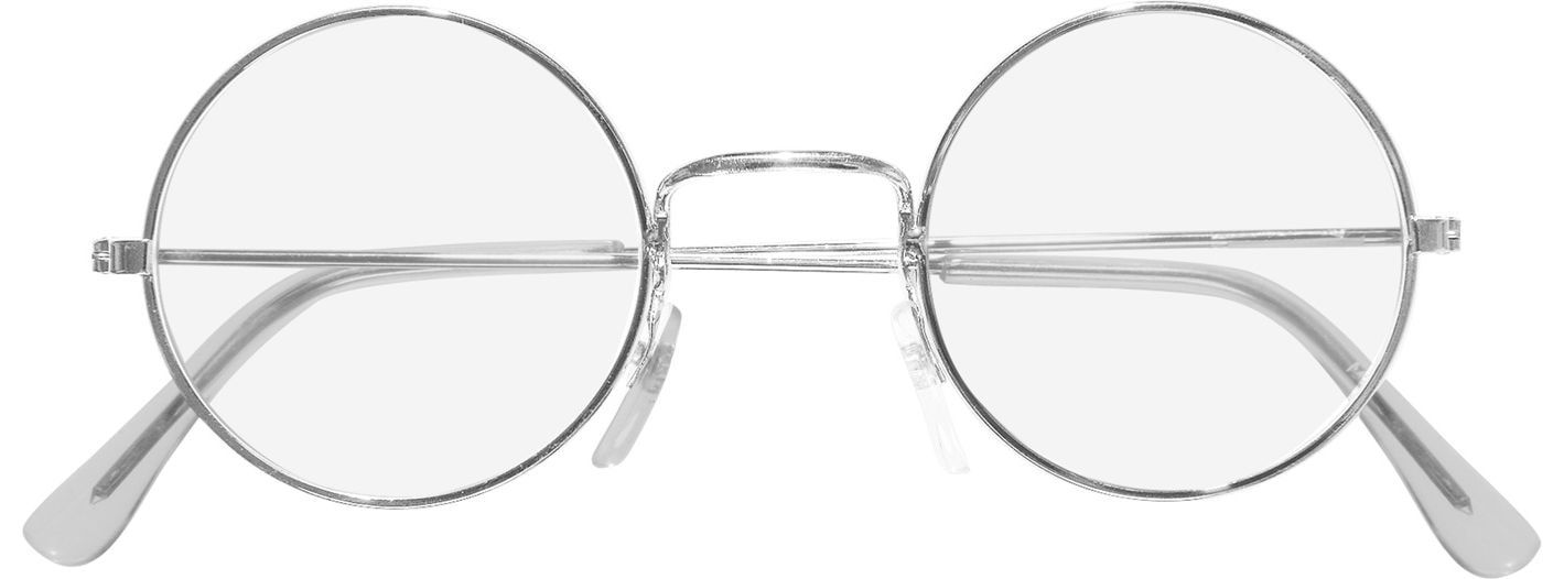 Ronde bril met glas zilver