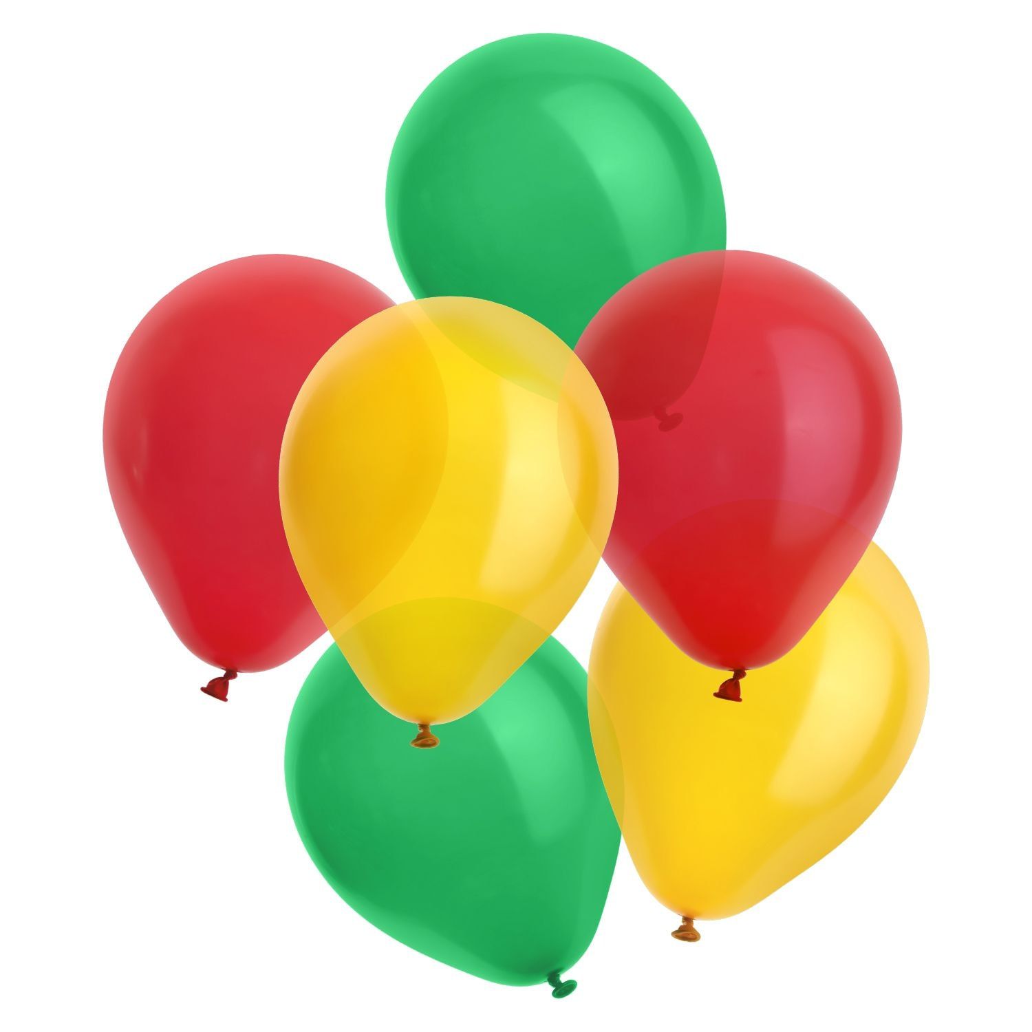 Rood-geel-groene ballonnen set