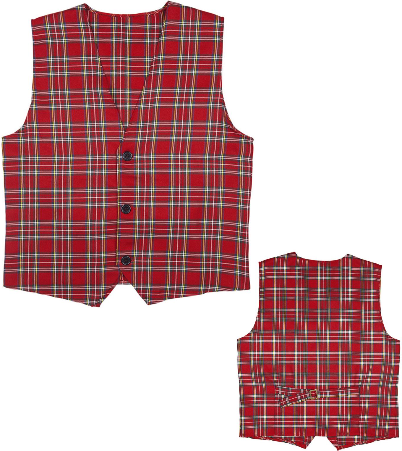 Rood tartan vest