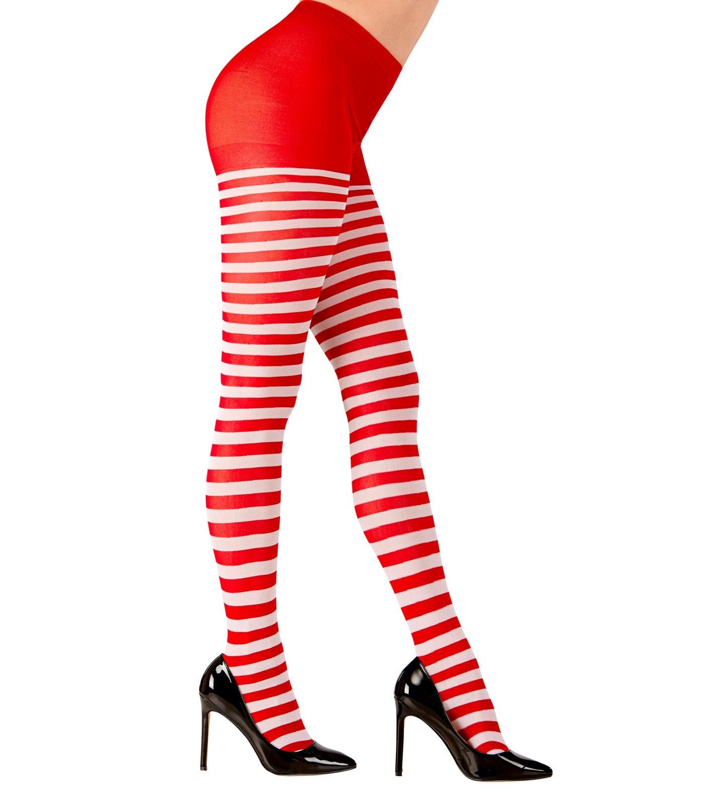 Rood Witte Strepen Panty Dames