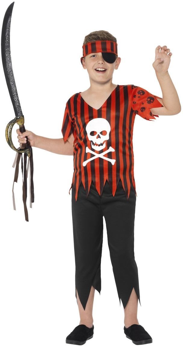 Rood zwart piraten pakje jongens
