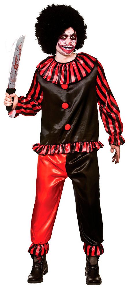 Rood zwarte horror clown