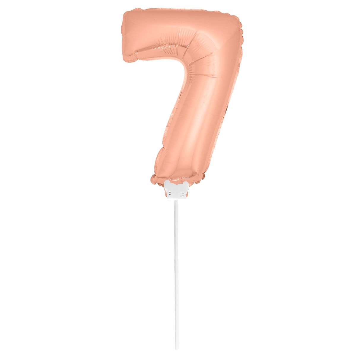 Rosé goud cijfer 7 mini folieballon