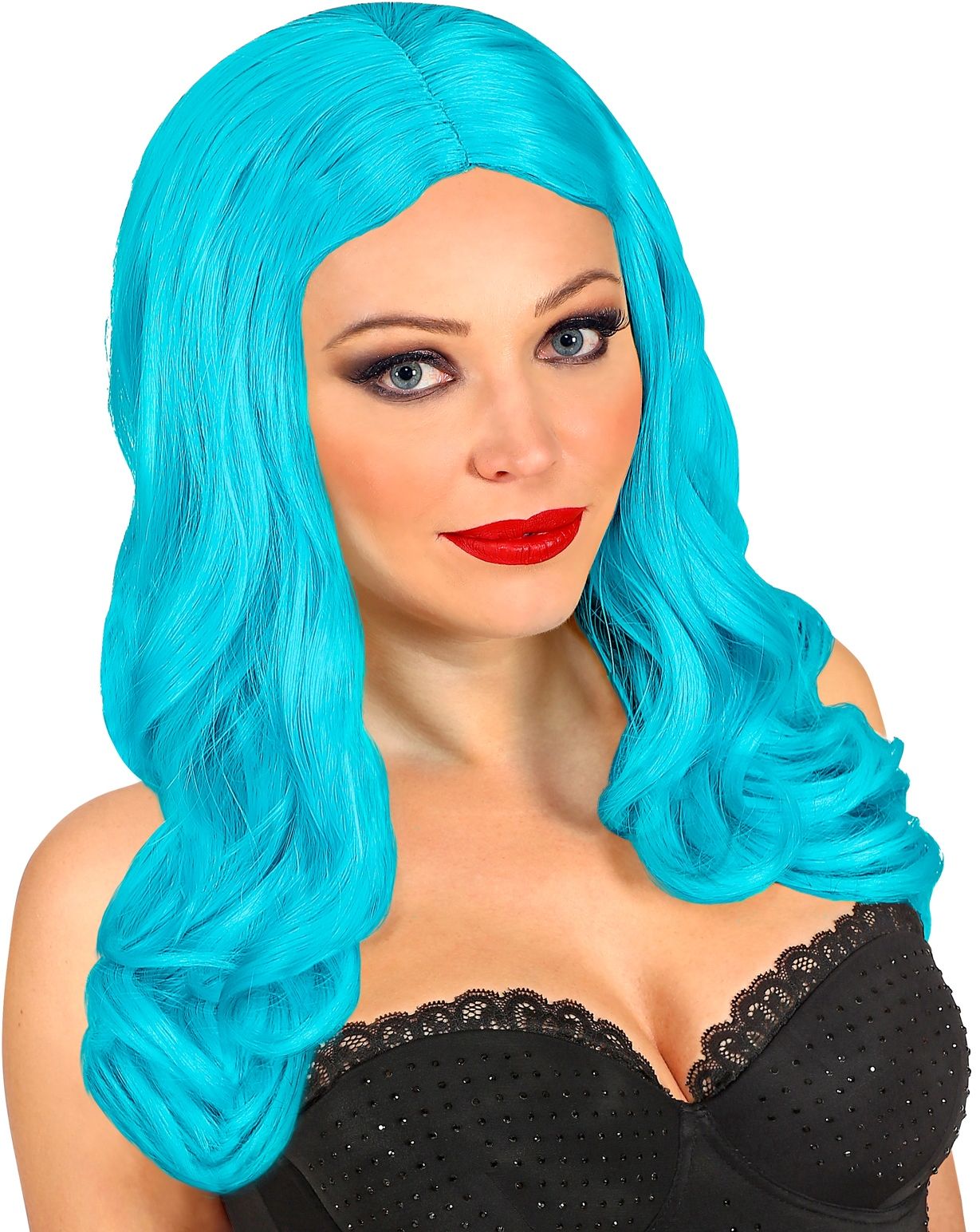 Roxy pruik licht blauw