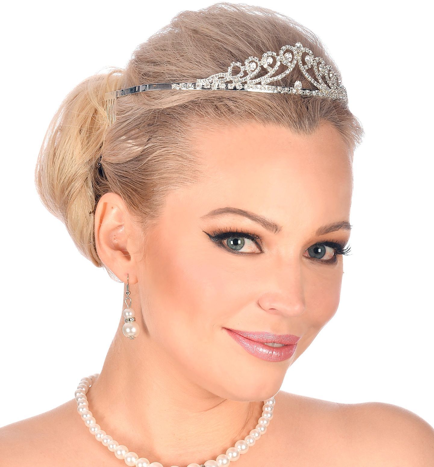 Royale tiara zilver strass