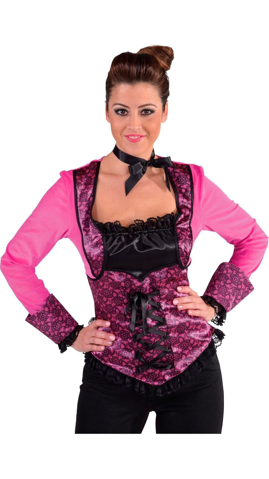 Roze 20s burlesque topje